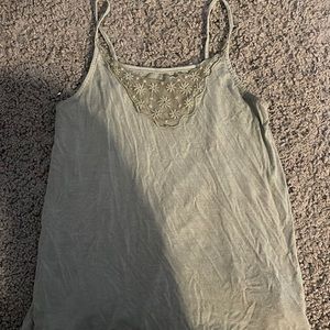 American eagle green lace tank top
